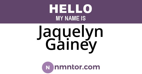Jaquelyn Gainey