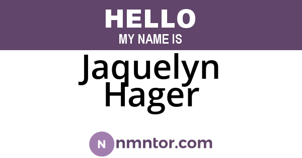 Jaquelyn Hager