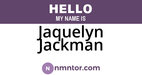 Jaquelyn Jackman