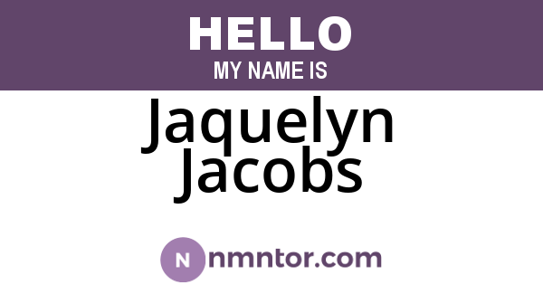 Jaquelyn Jacobs
