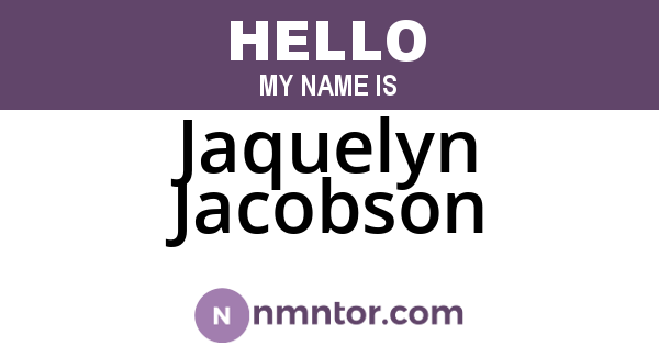 Jaquelyn Jacobson