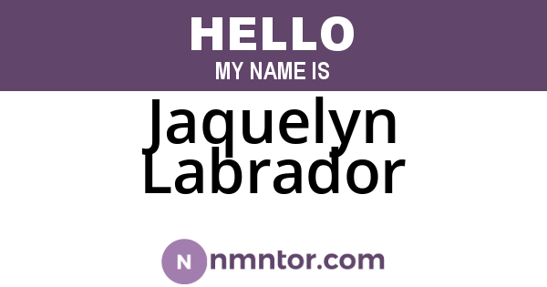 Jaquelyn Labrador