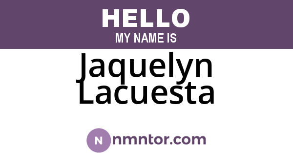 Jaquelyn Lacuesta