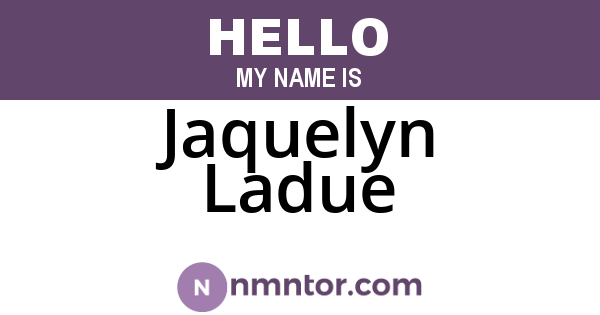 Jaquelyn Ladue