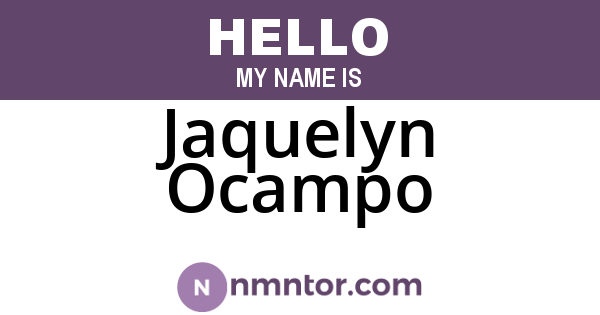 Jaquelyn Ocampo