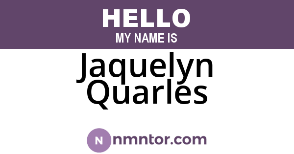 Jaquelyn Quarles