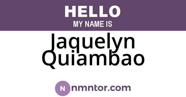 Jaquelyn Quiambao