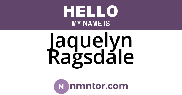 Jaquelyn Ragsdale