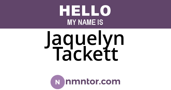 Jaquelyn Tackett