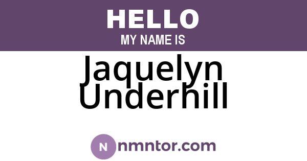 Jaquelyn Underhill