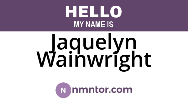 Jaquelyn Wainwright