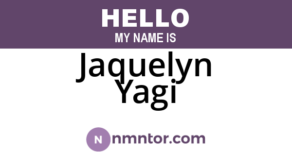 Jaquelyn Yagi