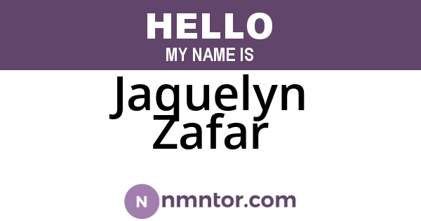 Jaquelyn Zafar