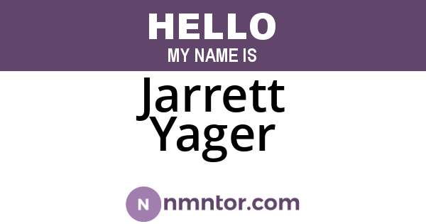 Jarrett Yager