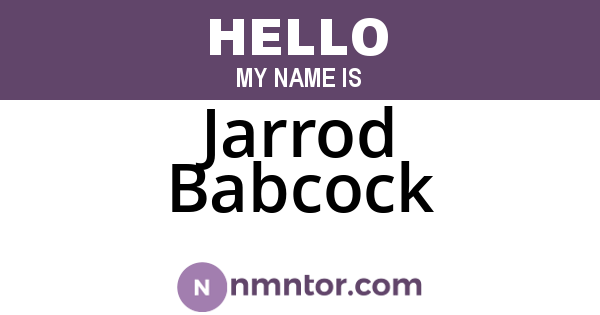 Jarrod Babcock
