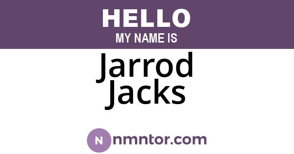 Jarrod Jacks