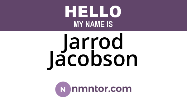 Jarrod Jacobson