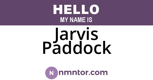 Jarvis Paddock
