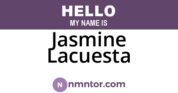 Jasmine Lacuesta