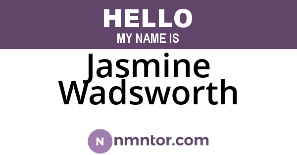 Jasmine Wadsworth