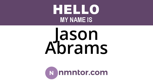 Jason Abrams