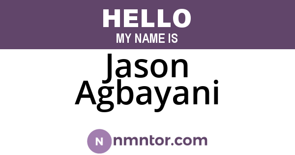 Jason Agbayani