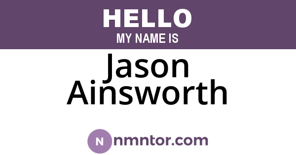 Jason Ainsworth