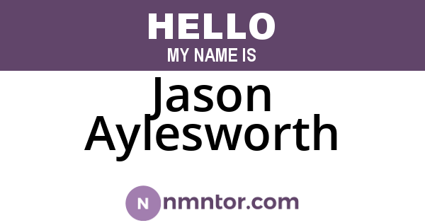 Jason Aylesworth