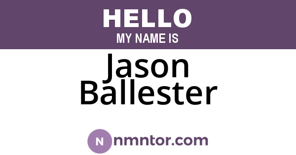 Jason Ballester
