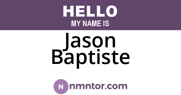Jason Baptiste
