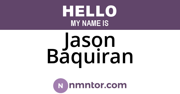 Jason Baquiran