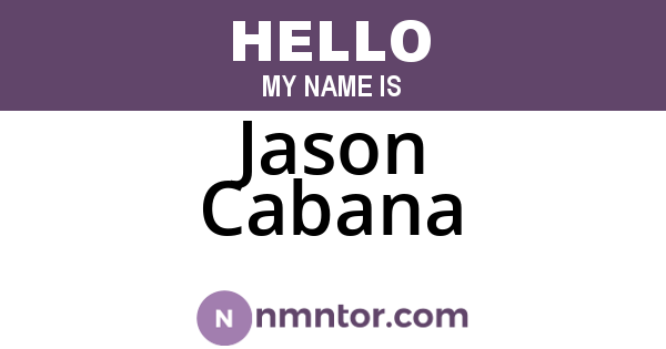 Jason Cabana