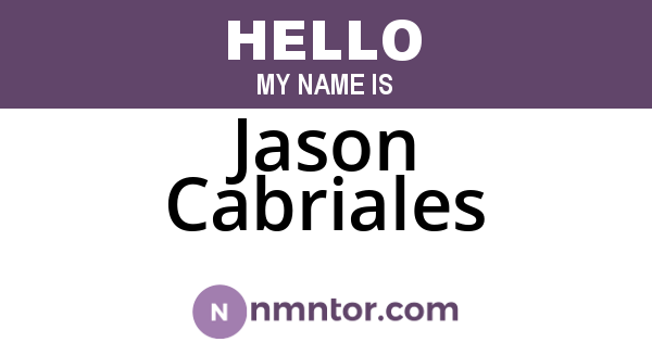 Jason Cabriales