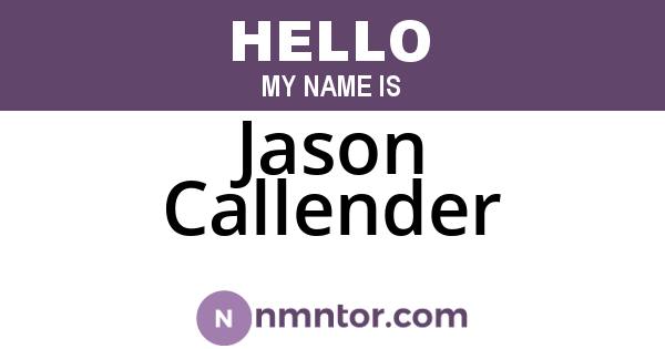 Jason Callender