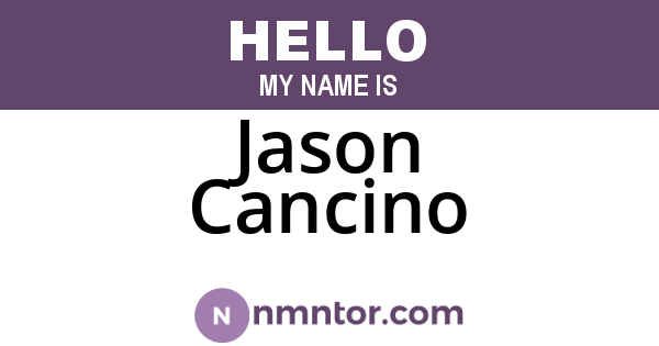 Jason Cancino