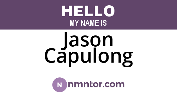 Jason Capulong