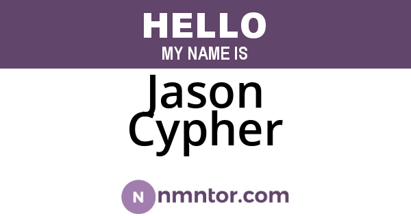 Jason Cypher
