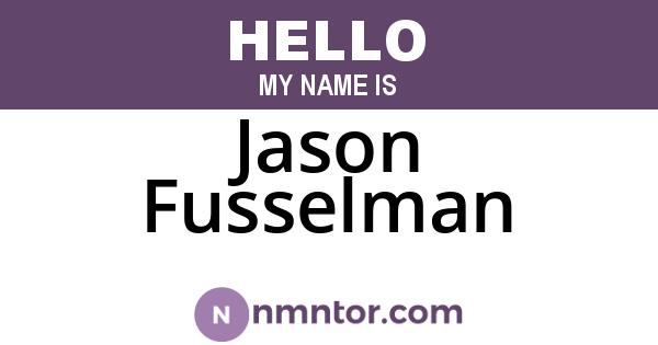 Jason Fusselman