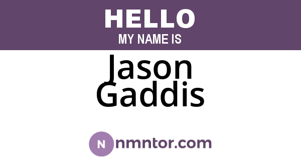 Jason Gaddis