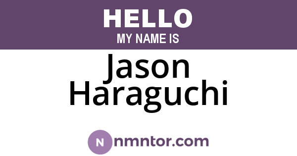 Jason Haraguchi