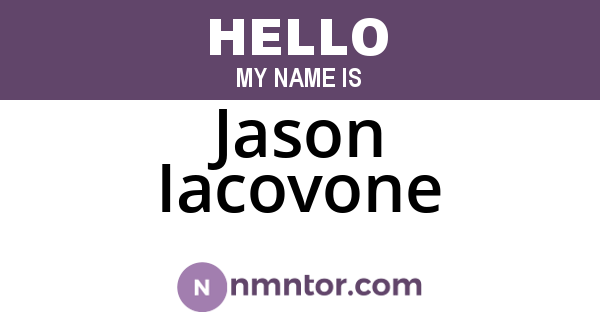 Jason Iacovone