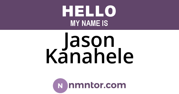 Jason Kanahele