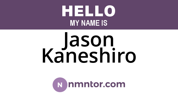 Jason Kaneshiro