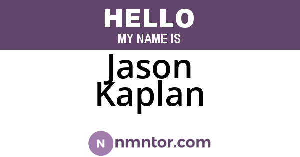 Jason Kaplan