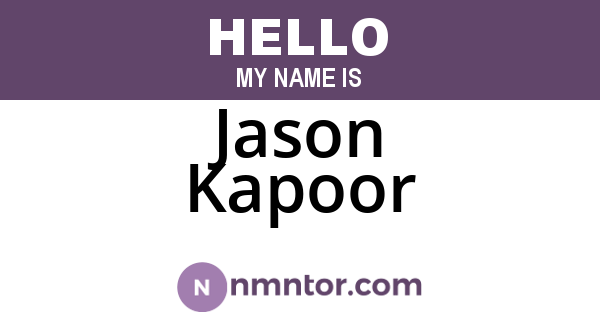 Jason Kapoor