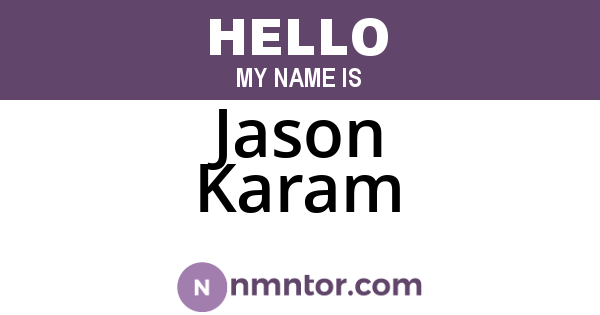 Jason Karam