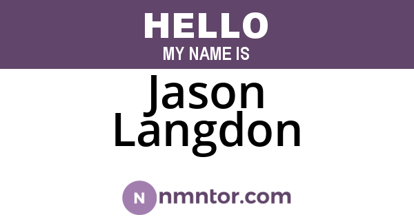 Jason Langdon