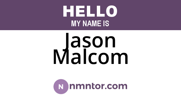 Jason Malcom