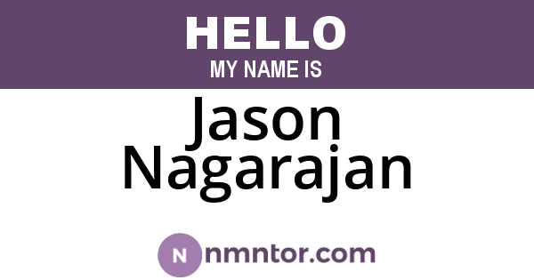 Jason Nagarajan