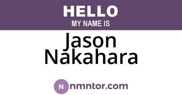 Jason Nakahara